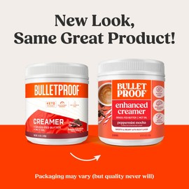 Bulletproof Peppermint Mocha Creamer, 14.8 Ounces, Keto Coffee Powder Creamer with MCT Oil and Grass-Fed Butter