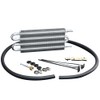 G-PLUS Universal Silver 4 Row AN6 Radiator Remote Aluminum Transmission