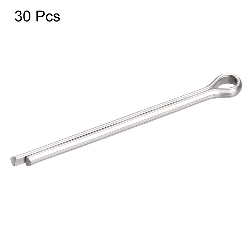 sourcing map Split Cotter Pin, 4mm x 80mm Stainless Steel