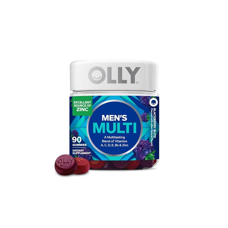OLLY Men's Daily Multivitamin Gummies – Essential Vitamins & Zinc