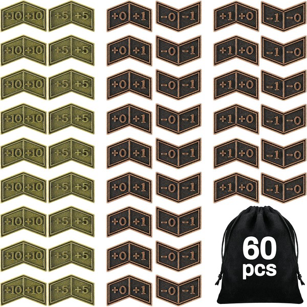 60 Pieces Magic Gathering Counters Tokens Antique Gold Metal Tokens
