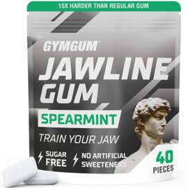 GYMGUM Jawline Gum Ultra Hard Chewing Gum | No Calories, No Sugar, No Artificial Sweeteners | Keto Friendly Mewing Gum for Jawline Training & Exerciser