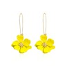 GAUEIOUR Flower Dangle Earrings, Floral Petal Drop Dangle Earrings,Fashionable Rubber