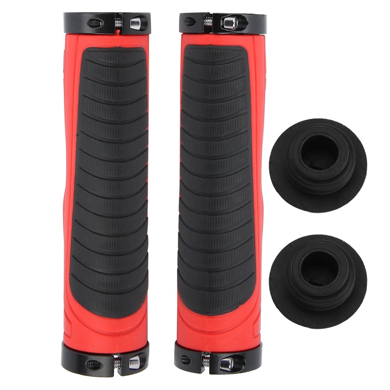 Mountain Bike Soft Handlebar Grips Bicycle Double Lock AntiSlip Rubber