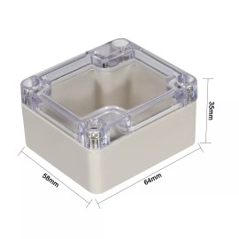 DIY Waterproof Cover Clear Electronic Project DIY Box Enclosure Case 64X58X35mm