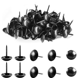 500pcs Upholstery Tacks, ZODKSNO 11 * 17mm Furniture Decorative Thumb Tacks Furniture Nails Pins for Picture Chairs Carpet Black