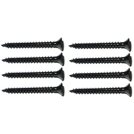 foto-kontor 8 Assy Countersunk Head Special Wood Screws 4 x 40 mm in Black Thread Asymmetric Speaker Screws