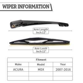 HODEE Rear Wiper Arm Blade Nut Set Replacement for ACURA MDX 2007-2016,Rear Wiper Cover Accessories Assembly, Wiper Cap Set for Back Windshield Window,OE: 76720-STX-A01 76720STXA01