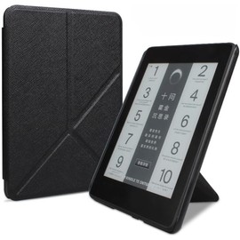 TR4U for 7" All-New Kindle Paperwhite 12th Gen 2024 & Kindle Colorsoft Signature Edition 2024 Release - Pouch Premium Leather Case - Kickstand Function - Shockproof - Waterproof - Anti-Scratch (Black)