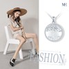 MicLee Women Photo Locket Necklace 925 Sterling Silver Round Shape