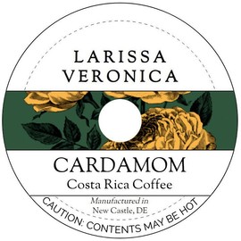 Cardamom Costa Rica Coffee (Single Serve K-Cup Pods) (Gourmet, Naturally Flavored, Whole Coffee Beans) (12 pods, ZIN: 571775)