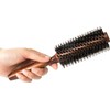 Professional Round Hair Brush Set, Boar Bristle with Nylon Pin,