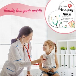 Nurse Gifts for Women Men Engraved Acrylic Plaque with Gift Box LPN RN Nurse Appreciation Gifts for Birthday, Christmas, Nurses Day, Nurses Week Nurse Office Decor Nursing Student Graduation Gift