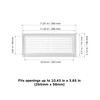 ECOPRO VENT 5" x 12" Inch (Outer) White Vent Cover