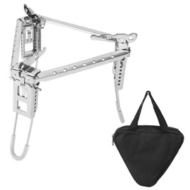 FastUU Camping Pot Stand, Foldable Stainless Steel Stove Pot Rack, Portable Outdoor Fuel Grill Tripod for Camping Wood Stove, Single Stove Bonfire, Backpack Stove, Camping Barbecue Grill