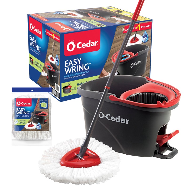 O-Cedar Easywring Microfiber Spin Mop & Bucket Floor Cleaning System