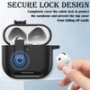 Fofvccv for AirPods 4th Generation Lock Clip Leather Case with