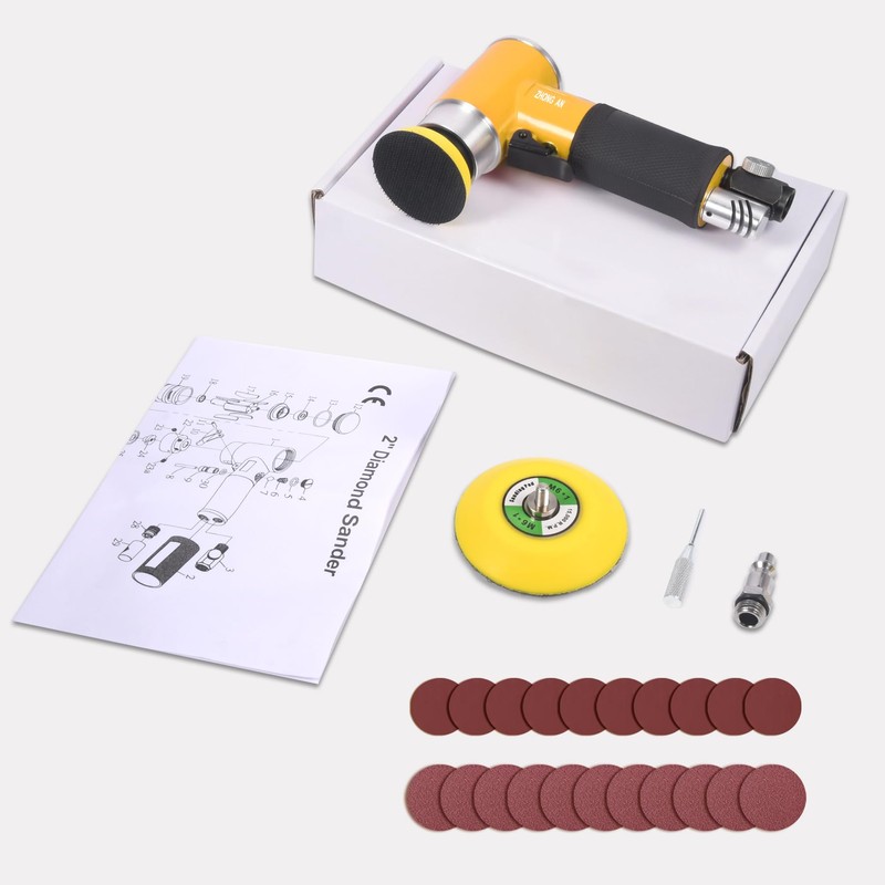 ZHONG AN 2/3 inch Mini Orbital Sander Pneumatic Palm da