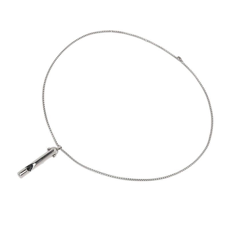 Whistle Pedant Necklace Reduce Anxiety Cylindrical Deep Breathing Stress Relief