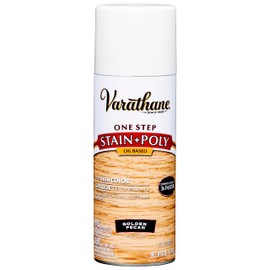 Varathane 243863 Oil-Based One Step Stain + Poly Spray, 12 oz, Golden Pecan
