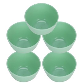 Beauty Bowls, 5 Pcs PVC Facial Bowls DIY Facial Mask Mixing Bowl Facemask Mixing Tool Home Anti Impact Facial Mask Bowl Light Green