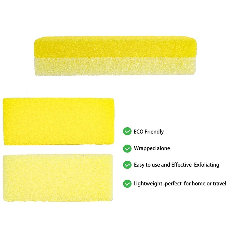 2 PCS Double-Sided Pumice Stone for Feet, Foot Scrubber，Effective Pedicure