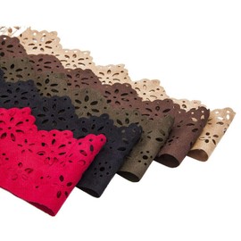 Neotrims Faux Suede Leather Cut Out Boho Poncho Border Fringe Trimming. 8cms Deep Edging Decorative Trim. 5 Gorgeous Colures, Apparel or Home Decoration. Brown 1 Meter