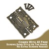 10 Pcs Antique Bronze Small Hinges with Screws, Mini Hinges