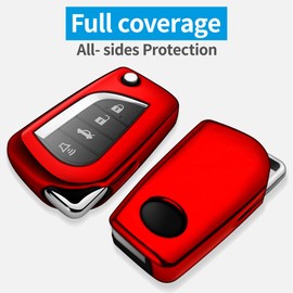 Tukellen - Funda protectora especial de TPU suave compatible con Camry SE/LE, RAV4 SE, Corolla SE/LE 2018-2020 (rojo)