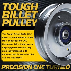 BIGBearing Rebuildable Billet Idler Pulley 116-4666 1-413099 6-3/4" x 2-1/2" Exmark Toro Lazer Z HP CT Turf Ranger TimeCutter Z ZX Replacement Rotary 11815 Stens 280-886 Deck Pully 126-9199