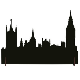 Department 56 Village Collection London City Silhouette Road Accessory Figurine, 15.4 Inch, Multicolor