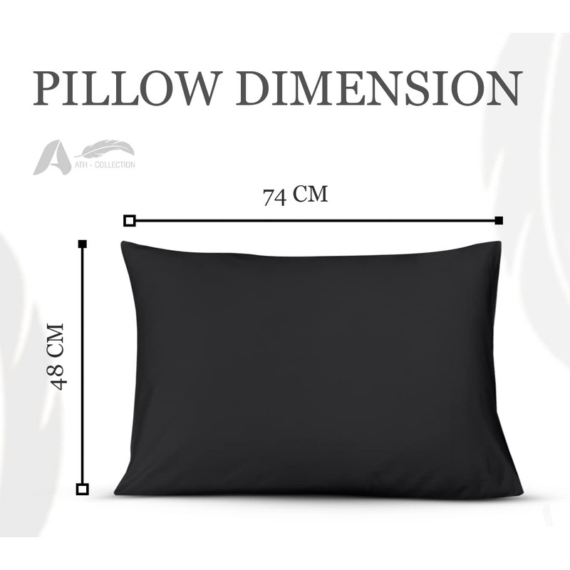 A ATH COLLECTION 100% Egyptian Cotton Pair OF Pillowcases 200