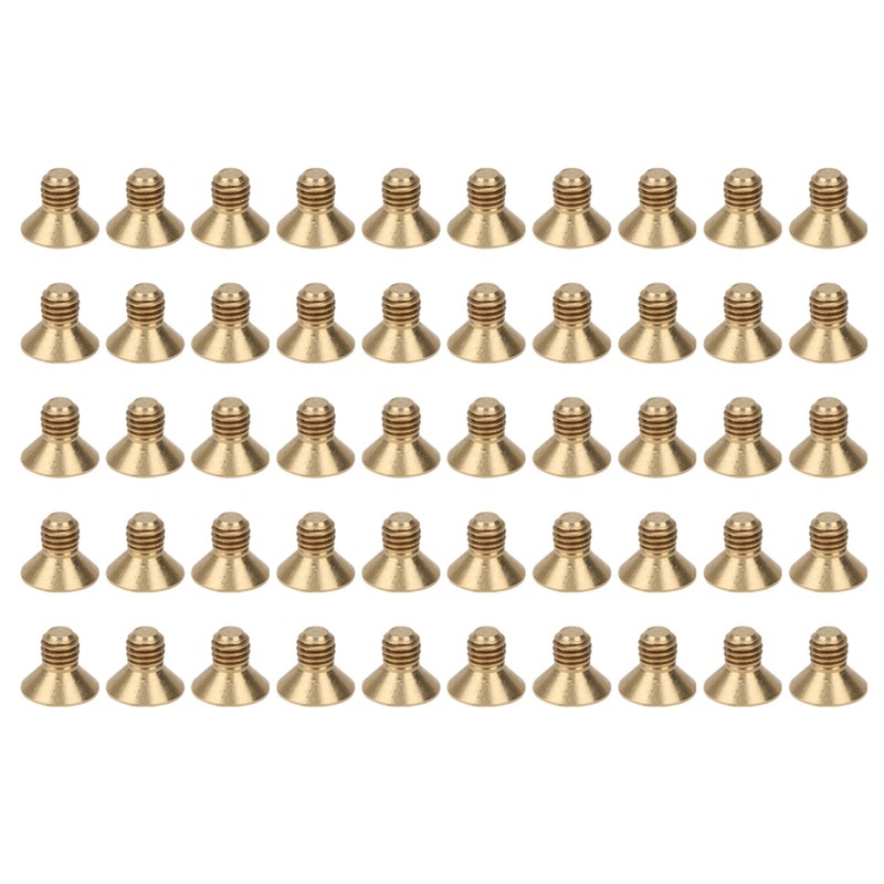 50Pcs Flat Hex Socket Screw M3 Pure Copper Countersunk Head