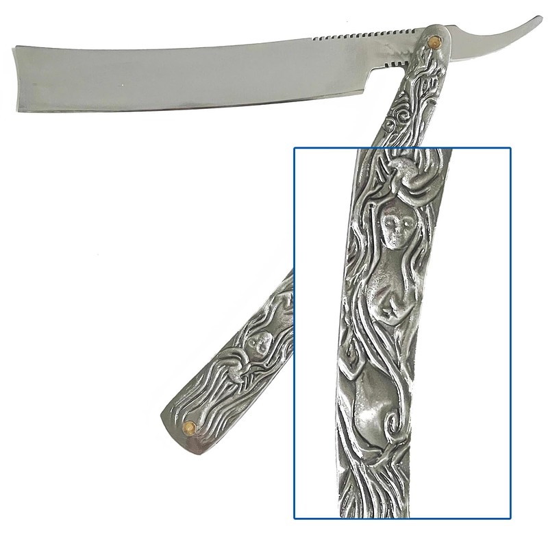 10.5" Sweeney Todd Straight Blade Barber Razor Pocket Knife Shaving