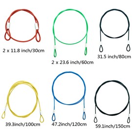 8 Pack Safety Stainless Steel Tethers,Colorful Coated Security Tether Lanyard Kit Cable Wire Compatible with Gopro Hero All Editions,Action Camera Series Devices and Other Applicable Equipment