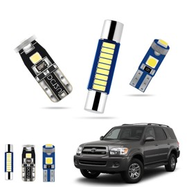 EASY EAGLE LED Interior Car Lights for Toyota-Sequoia-2001-2007: 18 Piece Kit White LED Light Bulbs - Super Bright 6000K + Install Tool