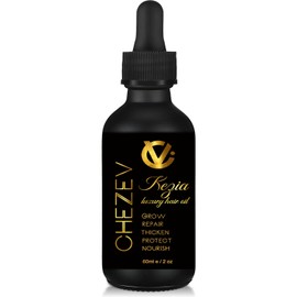 CHEZEV (KHAY'-ZEV) VISION Kezia Luxury Hair Oil for Hair Growth, Repair, & Nourishment - Men and Women for hair, eyelashes, eyebrows - 100% Natural, Paraben & Sulfate Free - 2 fl oz