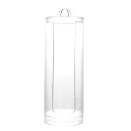 BBDOU Cosmetic Cotton Pad Holder - Acrylic Makeup Remover Organizer with Dispenser & Storage Rack