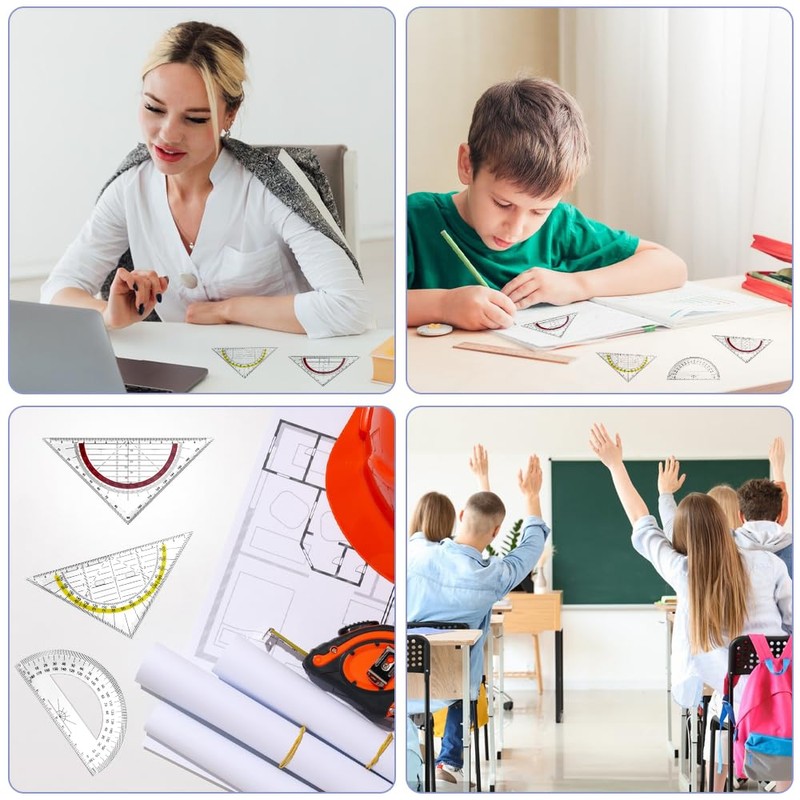 LPAMABA Set Square with Removable Handle Geometry Triangle for Circles