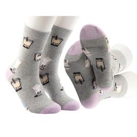 MBMSO Bubble Tea Socks 2 Pairs Boba Tea Socks Bubble Tea Lovers Gifts Boba Tea Gifts for Tea Drinkers Boba Novelty Crew Socks (2 Pairs Bubble Tea Socks)