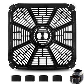 GWBSXM Air Fryer Grill Pan for Green pan RICARDO Air Fryer, 9''×9'' Stainless Steel Air Fryer Tray Accessories Grill Plate Crisper Plate Replacement Parts Rack