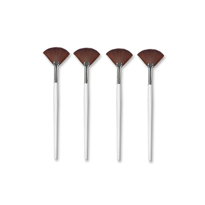 4 Pack Fan Brushes Fan Mask Brush Set, Facial Mask