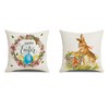Meagtlva Rabbit Easter Pillow Covers 18x18 Set of 2 Easter