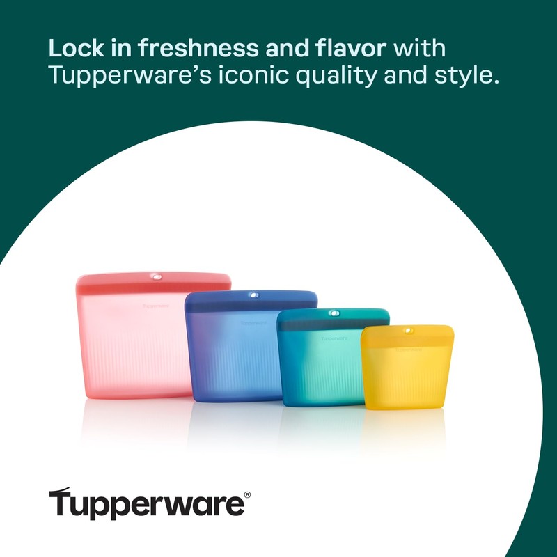 Tupperware Ultimate Silicone 4-Bag Food Storage Set