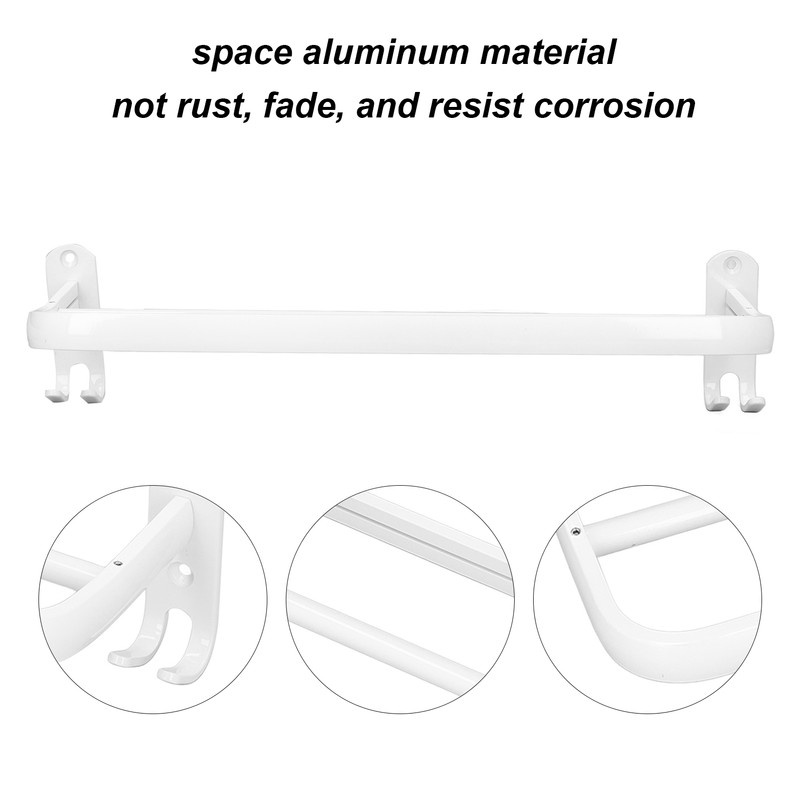 Double Rod Towel Rack Space Aluminum Rustproof Double Towel Bar