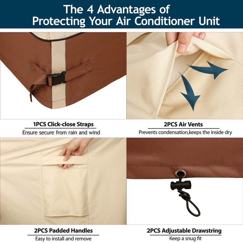 Westblue Air Conditioner Cover for Outside Units-Heavy Duty 600D AC