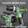 WORKPRO 20V Cordless Drill Combo Kit 2 Pack Drill Driver