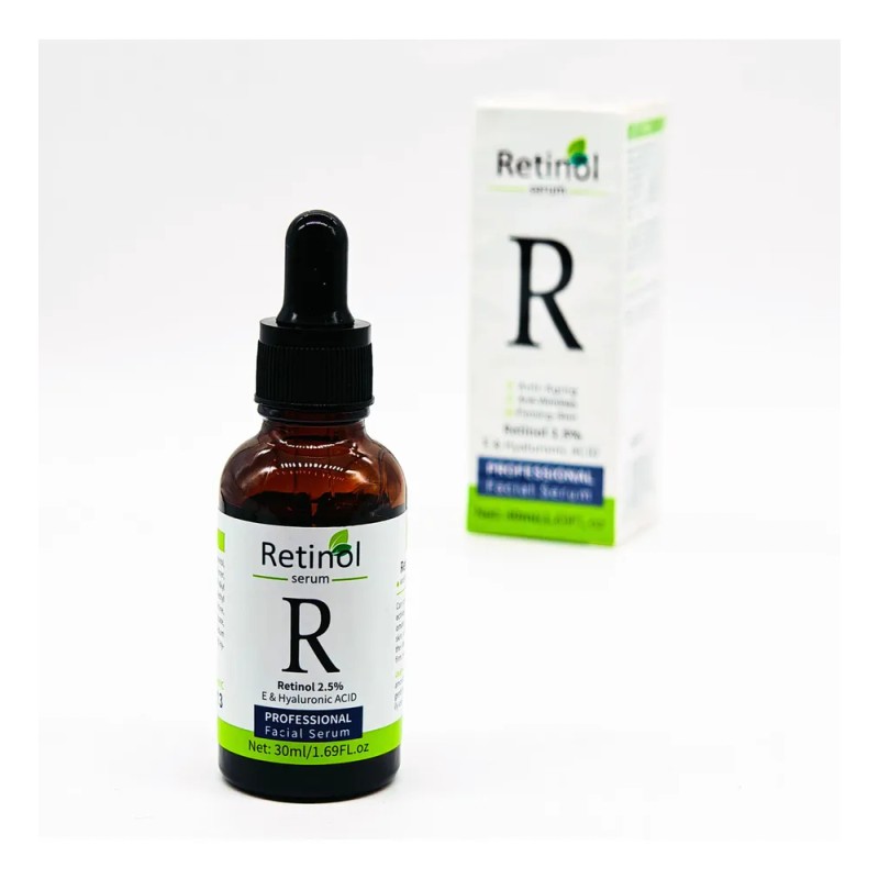 Sérum Retinol 2.5% Heblee con Vitamina E y Ácido Hialurónico