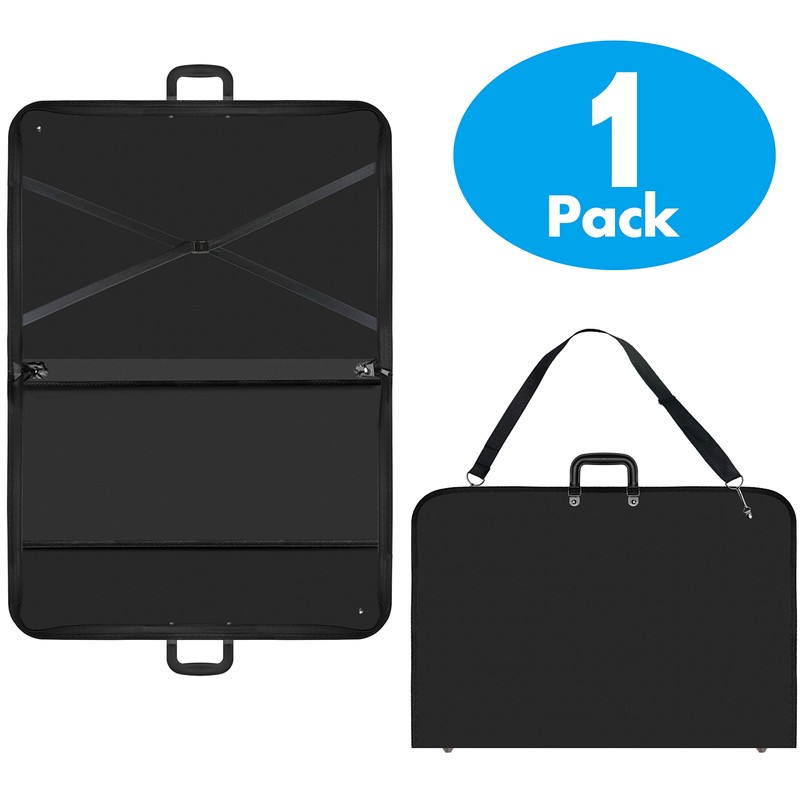 Vantasii Black Art Portfolio Case Artist Carrying Case Artist Portfolios