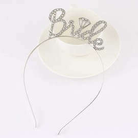 Bride Crown for Bachelorette Dresses for Bride To Be Headband Gifts for Bride Bachelorette Party Decorations Silver Bridal Headbands Tiara Bride Accessories